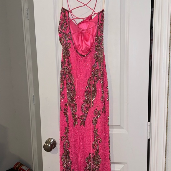 Primavera size 0 pink sequined dress for prom. Perfect condition, worn once. - Picture 11 of 12